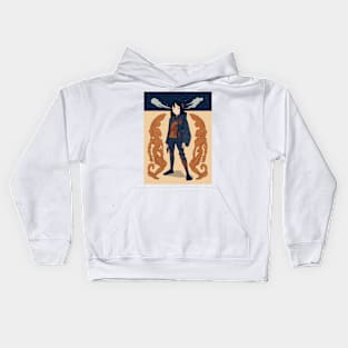 The Girl from beyond (Japanese Ukiyo-e Woodblock Print) Kids Hoodie